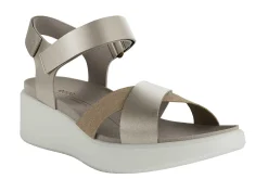 Ecco Sandalias De Cuna Flowt W Wedge Lx Cr Lea^Mujer Sandalias