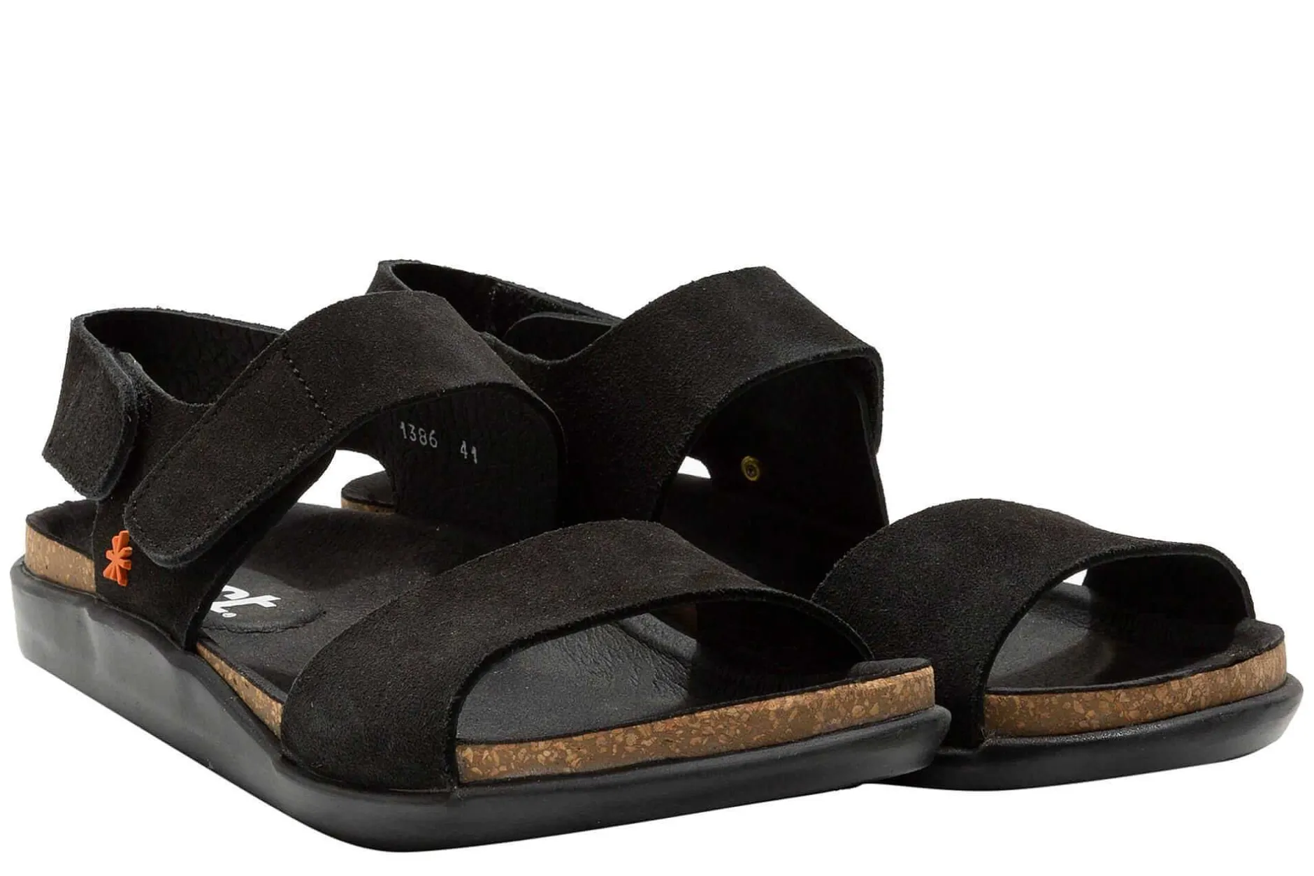 Art Sandalias Planas 1386/Skin Back Black^Mujer Sandalias
