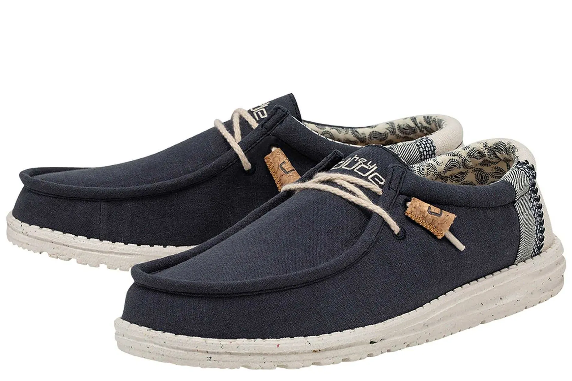 Dude Zapatos Wally Linen Natural^Hombre Zapatos